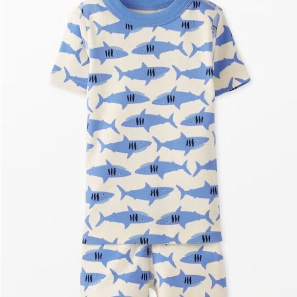 Hanna Andersson, Short Pajamas, Shark, size 4